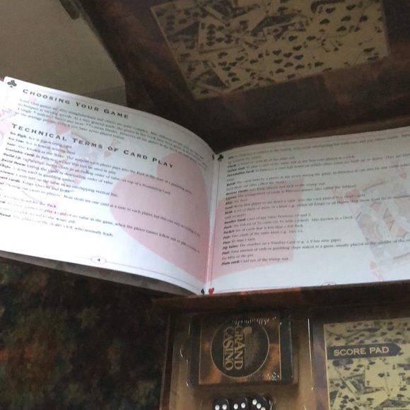 Grand Casino Game Chest - Cards Dice Games Book Sealed. Preowned great condition - Picture 5 of 6